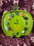 Spooky Mr Pumpkin Magnetic Clock